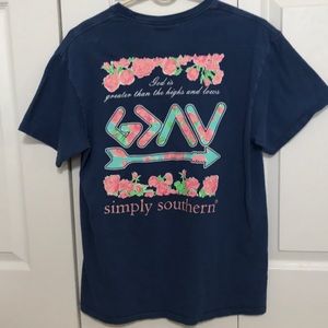 Blue simply southern tee
